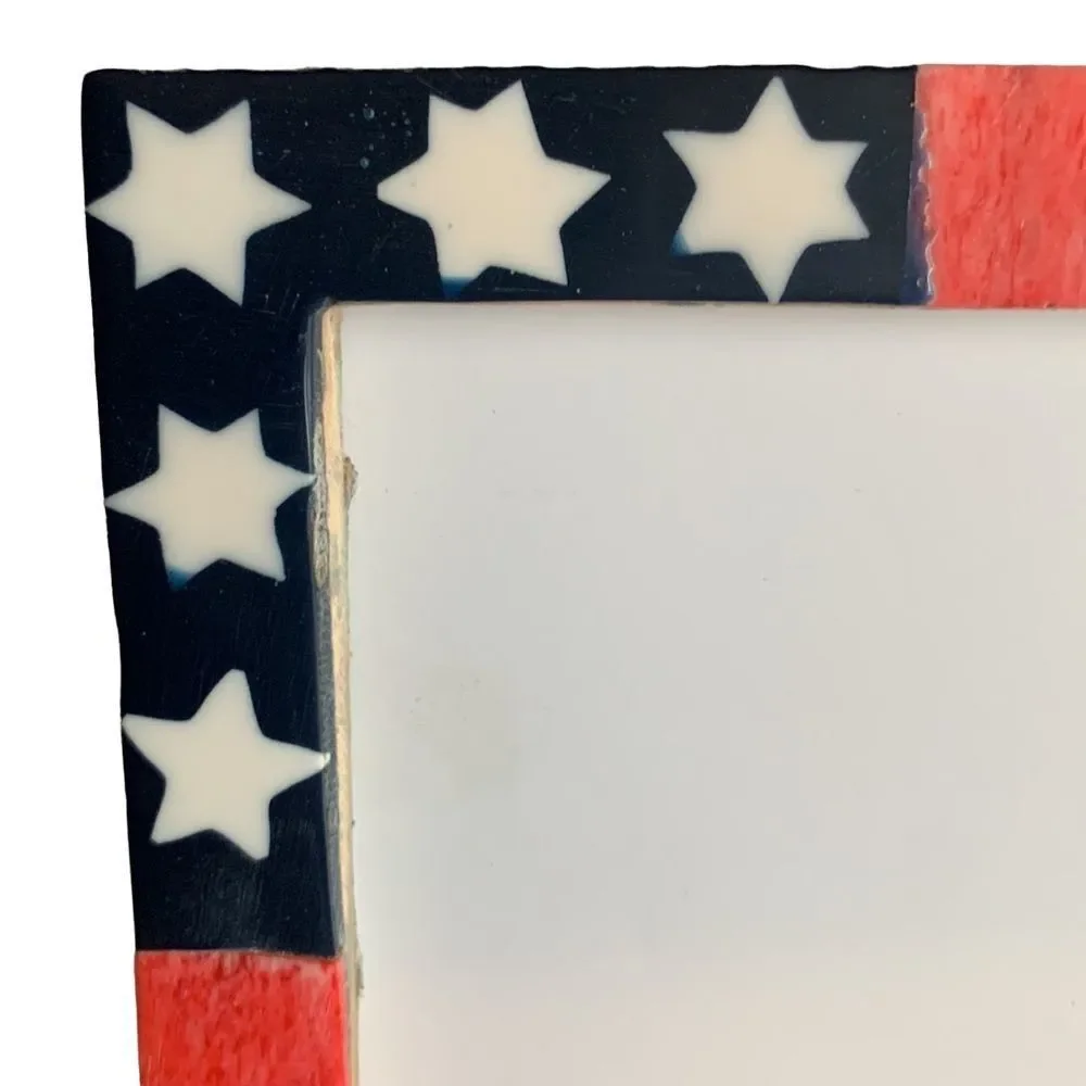 Handmade 5x7 American Flag Mosaic Frame Patriotic Decor